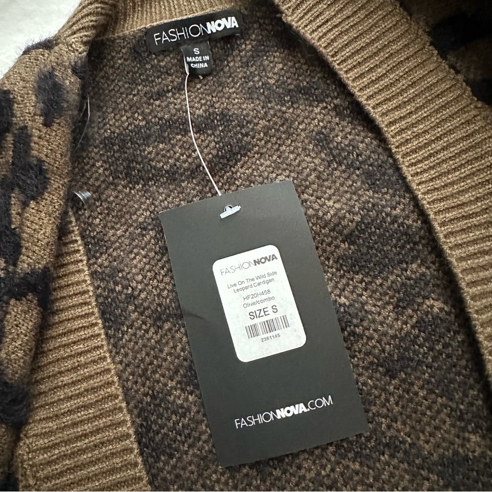 Leopard Print Cardigan - Picture 4 of 4